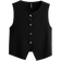 H&M Cropped Jersey Waistcoat - Black
