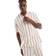 Jack & Jones Co-Ord Revere Collar Shirt Cream Red Stripe
