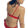 H&M Gesmoktes Triangel Bikinitop - Dark Red