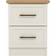 August Grove Feya 2 Drawer Grey Bedside Table 38.8x39cm