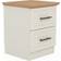 August Grove Feya 2 Drawer Grey Bedside Table 38.8x39cm