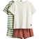 H&M Gutt Cream Stripet 2-Pack Bomull Pyjamas - Cream