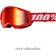 100% Strata 2 Essential Chrome Motocross Goggles - White/Red