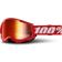 100% Strata 2 Essential Chrome Motocross Goggles - White/Red