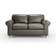 Dunelm Flori Classic Leather Grey Sofa 176cm 2 Seater