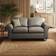 Dunelm Flori Classic Leather Grey Sofa 176cm 2 Seater