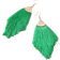 Shein 1pair Style Vacation Style Tassel Drop Earrings In Khaki, Green, Deep Red For Women