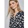 Street One Gemusterte Bluse - Deep Tint Blau