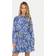 Only Onllumina Short Dress - Blue Tile Print