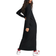 ASOS DESIGN long sleeve maxi t-shirt dress in black