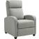Homcom Push Back Recliner Light Grey Armchair