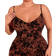 Shein Plus Size V-Neck Spaghetti Strap Dress - Black