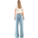 ASOS DESIGN Bleka vintageblå baggy jeans boyfriend-modell med medelhög midja