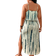 Shein Soft TieDye Plus Dress With Slit And Cinched Waist