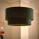 Dunelm Peyton Cord Two Tier Lamp Bottle Green Shade ∅ 40cm