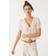 Stradivarius Flowing Embroidered Blouse With Knots - White