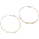 Shein Fashionable Full Rhinestone Silver/golden Hoop Earrings For Women