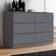Fwstyle Carlton 6 Wide Matt Dark Chest of Drawer 110x77cm