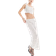 New Look spot midi skirt in cream-White