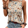 Shein Womens Casual Floral Pattern Summer Round Neck Tank Top