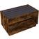vidaXL With Infinity Led Smoked Oak 90 x 50 x 50 cm Brown Coffee Table 50x90cm