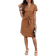 Shein Damen A-Linie Kleid mit Gürtel, Lässig Sommerkleid