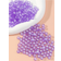 Shein 100pcs Acrylic Purple Semi-transparent Flat Round English Alphabet Beads For Jewelry Making Diy Necklace And Bracelet