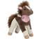 Miss Melody Plush Horse Brown White 18 cm