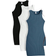Shein Solid Color Knit Round Neck Dress Set - Fitted Casual