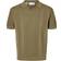 Selected Slhchanning SS Knit Structure Open Polo - Grøn