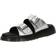 Dr. Martens Josef Metallic Leder Slide Sandalen - Grau