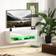 Homcom Vägghängd Med LED-Belysning 120 x 35 x 40,5 cm Vit TV-bänk