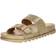 Glamorous Rhinestone Strap Slides - Gold