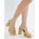 River Island Raffia Platform Sandals - Gold