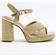 River Island Raffia Platform Sandals - Gold