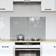 vidaXL Kök Backsplash Ljusgrått 80x50x0.6 cm Härdat Glas Stänkskydd 80cm