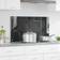 vidaXL Kitchen Backsplash Dark Grey Tempered Glass 90 x 50 x 0.6 cm Splash Guard 50cm
