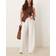 Stradivarius Flowing Striped Trousers - Ecru