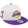 New Era NBA Beige Snapback Keps Los Angeles Lakers 9FIFTY Ivory/Purple
