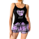 Shein Womens Heart Plaid Print Camisole And Shorts Sleepwear Set