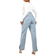 boohoo Womens Plus Basics Split Hem Straight Leg Jeans Blue