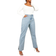 boohoo Womens Plus Basics Split Hem Straight Leg Jeans Blue