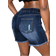 Shein Drawstring Waist Ripped Raw Hem Denim Shorts
