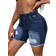 Shein Drawstring Waist Ripped Raw Hem Denim Shorts