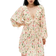 H&M Plissé Dress - White/Floral