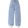 Shein Young Girl Vintage StreetStyle Ripped Light Blue Washed Straight Leg Jeans With Multiple Pockets Casual
