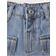 Shein Young Girl Vintage StreetStyle Ripped Light Blue Washed Straight Leg Jeans With Multiple Pockets Casual