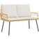 vidaXL Havnebænk Natural 114x64x78 cm Poly Rattan Sofa