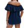 Shein Große Größen, Lässig, Einfarbig, Off-Shoulder Bluse Mit Rüschenbesatz