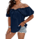 Shein Große Größen, Lässig, Einfarbig, Off-Shoulder Bluse Mit Rüschenbesatz
